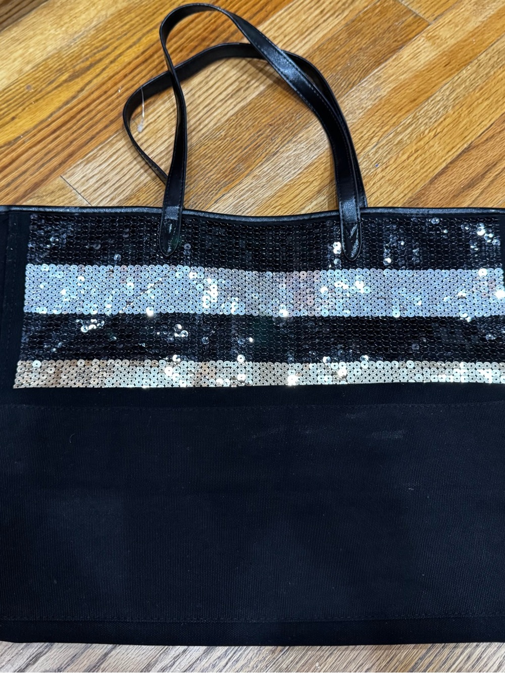 Victoria's Secret Sequin Stripe Tote - Picture 7 of 9